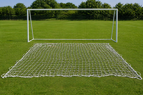 Heavy Duty Football Goal Net 6.4m x 2.13m – Premium Polyethylene Soccer Net Replacement – Adjustable Runback 1m–2.7m – Weatherproof Training & Match Net